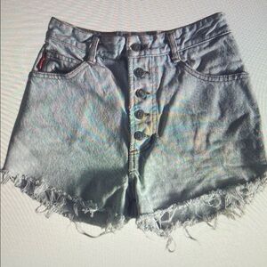 Stylish Gray Denim Women Shorts